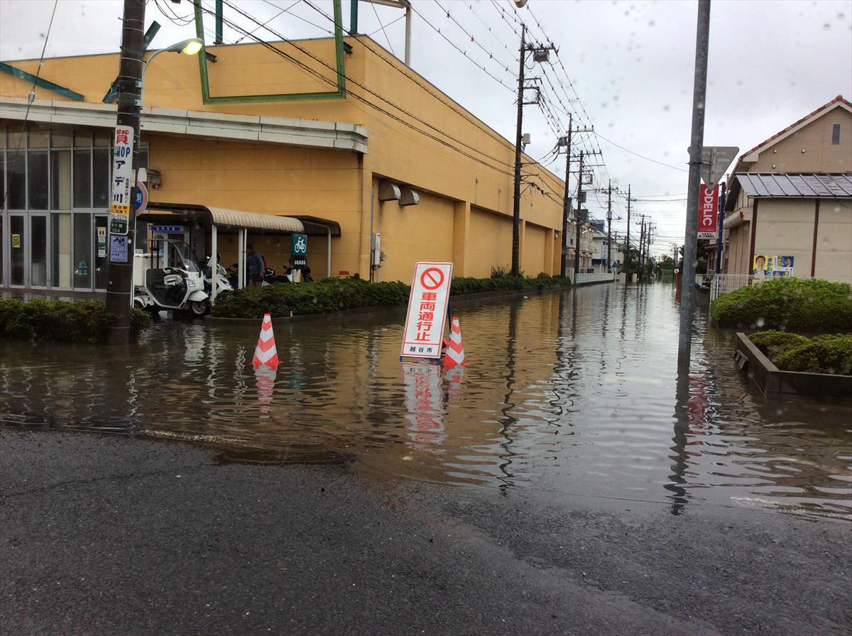 越谷市　冠水