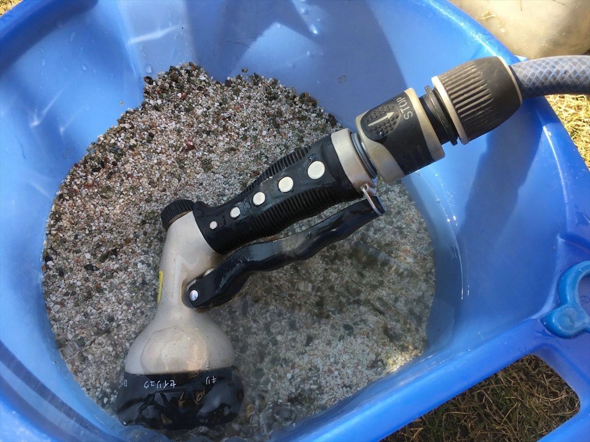 水槽の砂　掃除