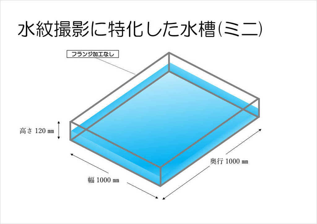 水紋撮影専用水槽ミニ　レンタル